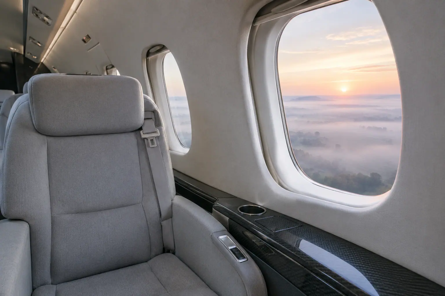 Heavy jet cabin interior